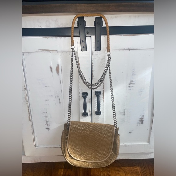 Ramy Brook Handbags - Ramy Brook Camile Snake Embossed Suede Leather Crossbody 🤎